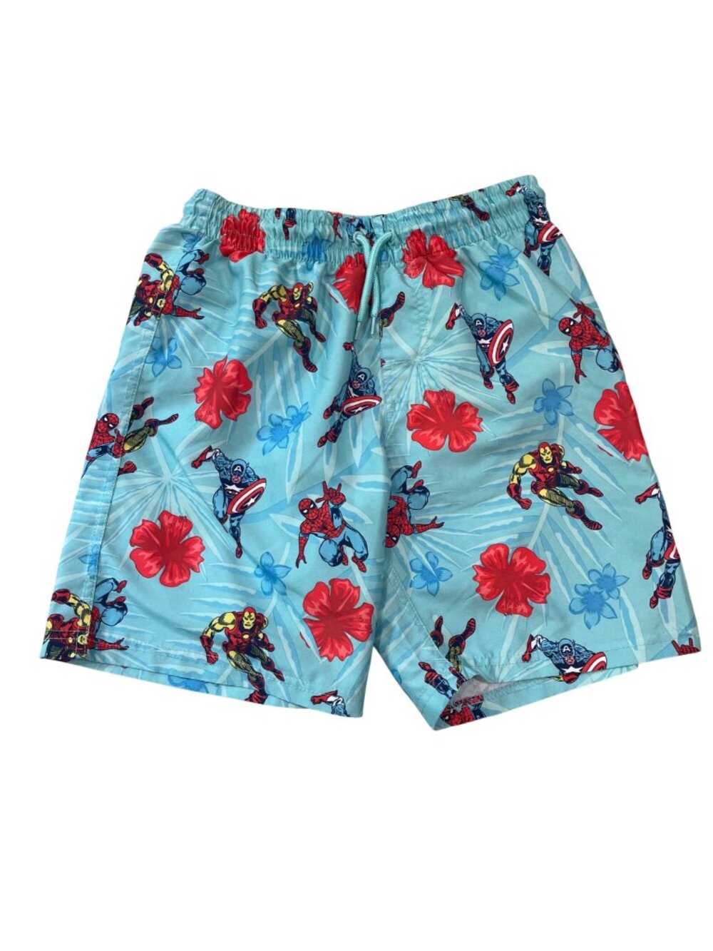 Marvel Swim Trunks Boys Size Large (10-12)‎ Spiderman, Captain America, Iron Man